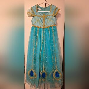 Trish Scully Size 7 Blue and Gold Jasmine Princess Dress